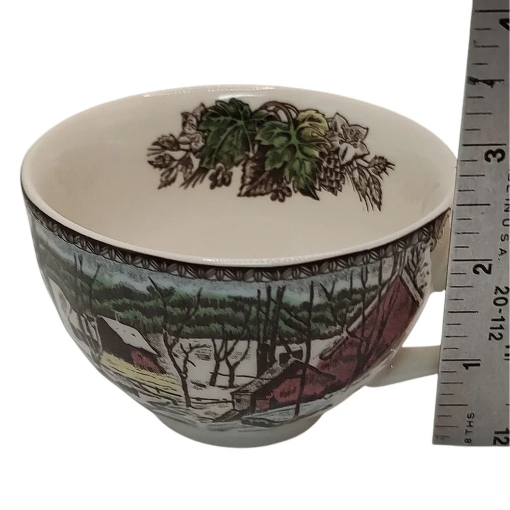 Johnson Brothers Teacup and Saucers Friendly Village The Ice House Set of Two‎